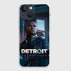 Чехол для iPhone 13 mini с принтом Detroit: Become Human   Markus в Кировске,  |  | connor | cyberlife | deviant | ps4 | rk800 |  detroit: become human | детроит | детроит: стать человеком | игры | коннор | пиратs | эксклюзив