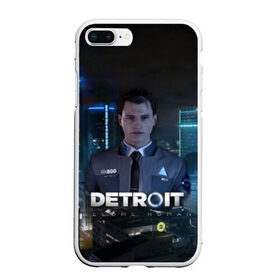 Чехол для iPhone 7Plus/8 Plus матовый с принтом Detroit Become Human - Connor в Кировске, Силикон | Область печати: задняя сторона чехла, без боковых панелей | 