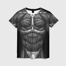 Женская футболка 3D с принтом Экзоскелет CRYSIS в Кировске, 100% полиэфир ( синтетическое хлопкоподобное полотно) | прямой крой, круглый вырез горловины, длина до линии бедер | crysis |   робот | бионический | бронь | броня | доспехи | костюм | крайсис | экзоскелет