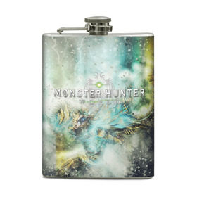 Фляга с принтом Monster Hunter: World в Кировске, металлический корпус | емкость 0,22 л, размер 125 х 94 мм. Виниловая наклейка запечатывается полностью | gamer | mhw | monster hunter