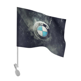 Флаг для автомобиля с принтом Логотип BMW в Кировске, 100% полиэстер | Размер: 30*21 см | logo bmw | бмв | логотип bmw | логотип бмв