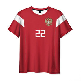 Мужская футболка 3D с принтом Дзюба ЧМ 2018 в Кировске, 100% полиэфир | прямой крой, круглый вырез горловины, длина до линии бедер | dzyuba | дзюба | мира | россии | россия | сборная | форма | чемпионат