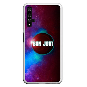 Чехол для Honor 20 с принтом Bon Jovi в Кировске, Силикон | Область печати: задняя сторона чехла, без боковых панелей | bon jovi | альбом | арена | бон | бон джови | глэм | группа | джови | джон | метал | музыка | надпись | песни | поп | попрок | рок | рокер | смайл | солист | софт | стена | хард | хеви | хевиметал