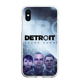 Чехол для iPhone XS Max матовый с принтом Detroit become human в Кировске, Силикон | Область печати: задняя сторона чехла, без боковых панелей | dbh | detroit | gamer