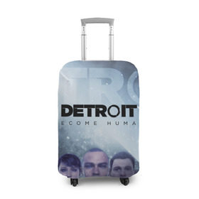Чехол для чемодана 3D с принтом Detroit become human в Кировске, 86% полиэфир, 14% спандекс | двустороннее нанесение принта, прорези для ручек и колес | dbh | detroit | gamer