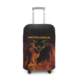 Чехол для чемодана 3D с принтом Nickelback в Кировске, 86% полиэфир, 14% спандекс | двустороннее нанесение принта, прорези для ручек и колес | nickelback | никелбек | никл бек
