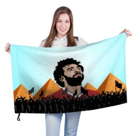 Флаг 3D с принтом Salah Egypt в Кировске, 100% полиэстер | плотность ткани — 95 г/м2, размер — 67 х 109 см. Принт наносится с одной стороны | liverpool | mohamed | mohammed | salah | ливерпуль | мохамед | мохаммед | салах