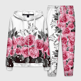 Мужской костюм 3D с принтом Rose Trend в Кировске, 100% полиэстер | Манжеты и пояс оформлены тканевой резинкой, двухслойный капюшон со шнурком для регулировки, карманы спереди | flowers | hipster | rose | swag | trend | мода | розы | стиль | стильная | цветы