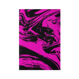 Обложка для паспорта матовая кожа с принтом Черно розовый акрил в Кировске, натуральная матовая кожа | размер 19,3 х 13,7 см; прозрачные пластиковые крепления | волна | естественный | искусство | камень | краска | красочный | линии | модерн | мокрый | натуральный | яркие