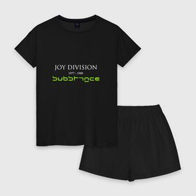 Женская пижама с шортиками хлопок с принтом Joy Division в Кировске, 100% хлопок | футболка прямого кроя, шорты свободные с широкой мягкой резинкой | division | joy | бернард самнер | восьмидесятых | готик | группа | дарквэйв | джой | дивижн | иэн кёртис | музыка | музыканты | панк | панкрок | питер хук | пост | постпанк | рок | стивен моррис