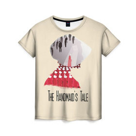Женская футболка 3D с принтом Рассказ служанки в Кировске, 100% полиэфир ( синтетическое хлопкоподобное полотно) | прямой крой, круглый вырез горловины, длина до линии бедер | the handmaids tale | арт | рассказ служанки