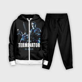 Детский костюм 3D с принтом Terminator alive в Кировске,  |  | Тематика изображения на принте: arnold schwarzenegger | арнольд шварценеггер | киборг | кино | терминатор