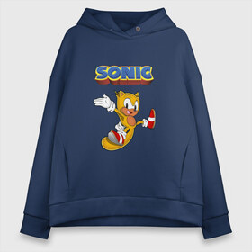 Женское худи Oversize хлопок с принтом Sonic в Кировске, френч-терри — 70% хлопок, 30% полиэстер. Мягкий теплый начес внутри —100% хлопок | боковые карманы, эластичные манжеты и нижняя кромка, капюшон на магнитной кнопке | hedgehog | knuckles | sega | sonic | super | tails | ёжик | ехидна | лисенок | лисица | наклз | сега | соник | супер | суперёжик | тэилз | тэилс