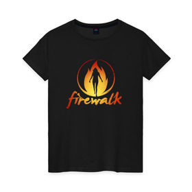 Женская футболка хлопок с принтом Life is Strange Firewalk Fire в Кировске, 100% хлопок | прямой крой, круглый вырез горловины, длина до линии бедер, слегка спущенное плечо | Тематика изображения на принте: fire | firewalk | life is strange | lis