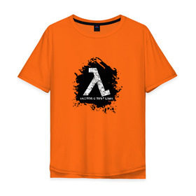 Мужская футболка хлопок Oversize с принтом Half - Life в Кировске, 100% хлопок | свободный крой, круглый ворот, “спинка” длиннее передней части | half   life 2 | valve corporation | халф лайфе | халфа