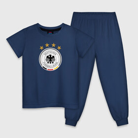 Детская пижама хлопок с принтом Сборная Германии в Кировске, 100% хлопок |  брюки и футболка прямого кроя, без карманов, на брюках мягкая резинка на поясе и по низу штанин
 | сборная германии | футбол | чемпионат мира