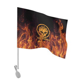 Флаг для автомобиля с принтом The Offspring в Кировске, 100% полиэстер | Размер: 30*21 см | offspring | офспринг | оффспринг | рок