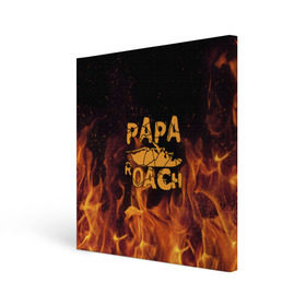 Холст квадратный с принтом Papa Roach в Кировске, 100% ПВХ |  | papa roach | roach | папа роач | папароач | папароч | роач | роч