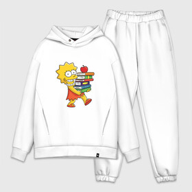 Мужской костюм хлопок OVERSIZE с принтом Лиза Симпсон в Кировске,  |  | bart | family | homer | lisa | school | simpsons | springfield | анимация | барт | гомер | желтый | комедия | лентяй | лиза | мардж | мульт | мультфильм | мэгги | отец | пончик | ребенок | родители | семья | сериал | симпсоны | смех