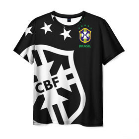 Мужская футболка 3D с принтом Brazil Exclusive в Кировске, 100% полиэфир | прямой крой, круглый вырез горловины, длина до линии бедер | бразилии | бразилия | европы | мира | сборная | форма | футбол | чемпионат