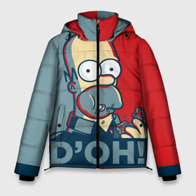 Мужская зимняя куртка 3D с принтом Homer Simpson (DOH!) в Кировске, верх — 100% полиэстер; подкладка — 100% полиэстер; утеплитель — 100% полиэстер | длина ниже бедра, свободный силуэт Оверсайз. Есть воротник-стойка, отстегивающийся капюшон и ветрозащитная планка. 

Боковые карманы с листочкой на кнопках и внутренний карман на молнии. | bart | doh | homer | homer simpson | hope | hope poster | lisa | march | poster | simpsons | барт. лиза | гомер | мардж | мегги | пончик | пончик и гомер | симпсоны