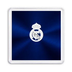 Магнит 55*55 с принтом Real Madrid в Кировске, Пластик | Размер: 65*65 мм; Размер печати: 55*55 мм | football | logo | real madrid | spain | sport | арт | испания | лига | лого | реал | спорт | текстура | фк | футбол | футбольный клуб | эмблема