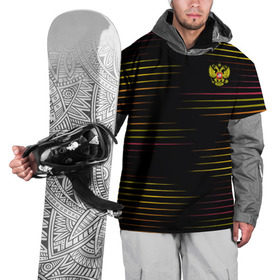 Накидка на куртку 3D с принтом RUSSIA - Multi-colored stripes в Кировске, 100% полиэстер |  | 