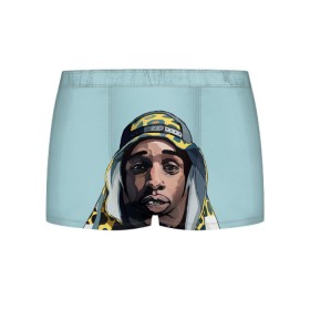 Мужские трусы 3D с принтом ASAP Rocky в Кировске, 50% хлопок, 50% полиэстер | классическая посадка, на поясе мягкая тканевая резинка | Тематика изображения на принте: aap | asap | asaprocky | explicit | mayers | rakim | rakimmayers | rocky | testing | worldwide | асап | майерс | откровенный | раким | ракиммайерс | роки | рокки | эйсап | эйсэп