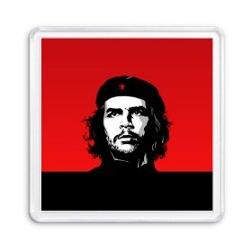 Магнит 55*55 с принтом Che Guevara в Кировске, Пластик | Размер: 65*65 мм; Размер печати: 55*55 мм | 