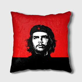 Подушка 3D с принтом Che Guevara в Кировске, наволочка – 100% полиэстер, наполнитель – холлофайбер (легкий наполнитель, не вызывает аллергию). | состоит из подушки и наволочки. Наволочка на молнии, легко снимается для стирки | 