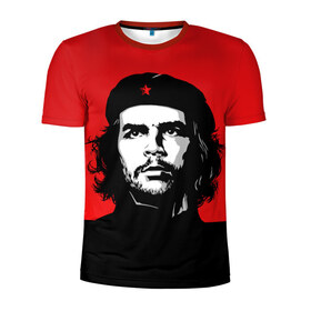 Мужская футболка 3D спортивная с принтом Che Guevara в Кировске, 100% полиэстер с улучшенными характеристиками | приталенный силуэт, круглая горловина, широкие плечи, сужается к линии бедра | Тематика изображения на принте: 