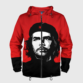 Мужская ветровка 3D с принтом Che Guevara в Кировске, 100% полиэстер | подол и капюшон оформлены резинкой с фиксаторами, два кармана без застежек по бокам, один потайной карман на груди | 