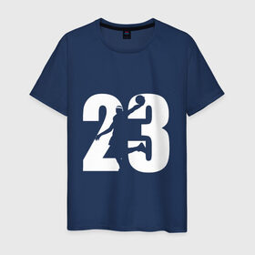 Мужская футболка хлопок с принтом LeBron James 23 в Кировске, 100% хлопок | прямой крой, круглый вырез горловины, длина до линии бедер, слегка спущенное плечо. | 