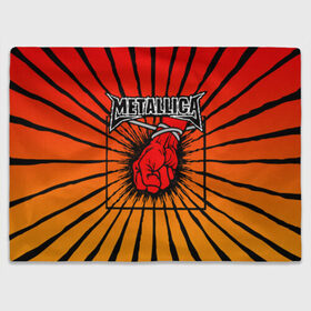 Плед 3D с принтом Metallica в Кировске, 100% полиэстер | закругленные углы, все края обработаны. Ткань не мнется и не растягивается | anger | fans | metall | metallica | st | альбом | альбома | группа | логотип | металл | металлика | обложка | фанат