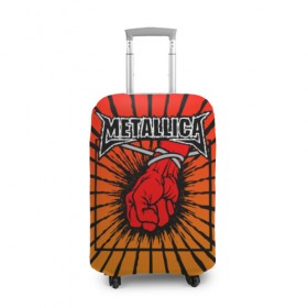 Чехол для чемодана 3D с принтом Metallica в Кировске, 86% полиэфир, 14% спандекс | двустороннее нанесение принта, прорези для ручек и колес | anger | fans | metall | metallica | st | альбом | альбома | группа | логотип | металл | металлика | обложка | фанат