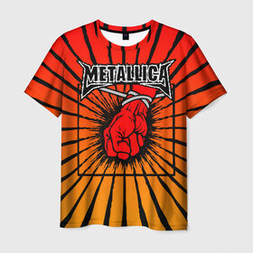 Мужская футболка 3D с принтом Metallica в Кировске, 100% полиэфир | прямой крой, круглый вырез горловины, длина до линии бедер | anger | fans | metall | metallica | st | альбом | альбома | группа | логотип | металл | металлика | обложка | фанат