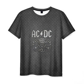Мужская футболка 3D с принтом AC DC в Кировске, 100% полиэфир | прямой крой, круглый вырез горловины, длина до линии бедер | ac dc | acdc | acdc ас дс | австралийская | ангус янг | асдс | блюз | группа | крис слэйд | метал | молния | музыка | музыканты | певцы | рок | рок н ролл | стиви янг | хард | хардрок | эксл роуз