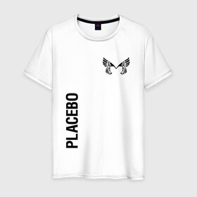 Мужская футболка хлопок с принтом Placebo в Кировске, 100% хлопок | прямой крой, круглый вырез горловины, длина до линии бедер, слегка спущенное плечо. | Тематика изображения на принте: placebo | альтернативный | инди | индирок | плацебо | рок