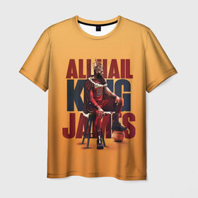 Мужская футболка 3D с принтом LeBron James в Кировске, 100% полиэфир | прямой крой, круглый вырез горловины, длина до линии бедер | james | lebron | lebron james | nba | баскетбол | джеймс | леброн | нба