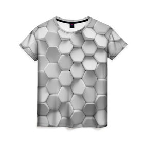 Женская футболка 3D с принтом Геометрическая живопись в Кировске, 100% полиэфир ( синтетическое хлопкоподобное полотно) | прямой крой, круглый вырез горловины, длина до линии бедер | cube | cubisme | коллаж | куб | кубизм | пабло | пикассо | сезанновский | синтетический