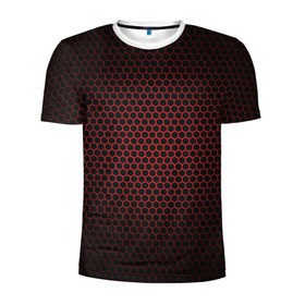 Мужская футболка 3D спортивная с принтом Металлическая сетка в Кировске, 100% полиэстер с улучшенными характеристиками | приталенный силуэт, круглая горловина, широкие плечи, сужается к линии бедра | абстракция | геометрия | сетка | фигуры