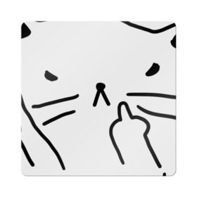 Магнит виниловый Квадрат с принтом Do What Want в Кировске, полимерный материал с магнитным слоем | размер 9*9 см, закругленные углы | Тематика изображения на принте: cat | kitty | кот | кошка