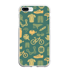 Чехол для iPhone 7Plus/8 Plus матовый с принтом Велосипед Текстура в Кировске, Силикон | Область печати: задняя сторона чехла, без боковых панелей | байк | велик | вело | велосипед | велосипеды | велоспорт | с велосипедом | спорт