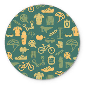 Коврик круглый с принтом Велосипед Текстура в Кировске, резина и полиэстер | круглая форма, изображение наносится на всю лицевую часть | байк | велик | вело | велосипед | велосипеды | велоспорт | с велосипедом | спорт