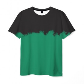 Мужская футболка 3D с принтом Закрашенный чёрный в Кировске, 100% полиэфир | прямой крой, круглый вырез горловины, длина до линии бедер | 