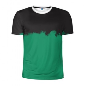 Мужская футболка 3D спортивная с принтом Закрашенный чёрный в Кировске, 100% полиэстер с улучшенными характеристиками | приталенный силуэт, круглая горловина, широкие плечи, сужается к линии бедра | 