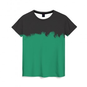 Женская футболка 3D с принтом Закрашенный чёрный в Кировске, 100% полиэфир ( синтетическое хлопкоподобное полотно) | прямой крой, круглый вырез горловины, длина до линии бедер | 