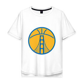 Мужская футболка хлопок Oversize с принтом Golden State Warriors в Кировске, 100% хлопок | свободный крой, круглый ворот, “спинка” длиннее передней части | 