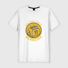 Мужская футболка премиум с принтом Golden Toast Warriors в Кировске, 92% хлопок, 8% лайкра | приталенный силуэт, круглый вырез ворота, длина до линии бедра, короткий рукав | 
