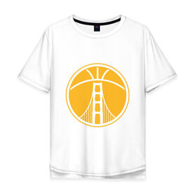 Мужская футболка хлопок Oversize с принтом Golden State Warriors в Кировске, 100% хлопок | свободный крой, круглый ворот, “спинка” длиннее передней части | basketball | golden state warriors | nba | баскетбол | голден стэйт уорриорз | нба